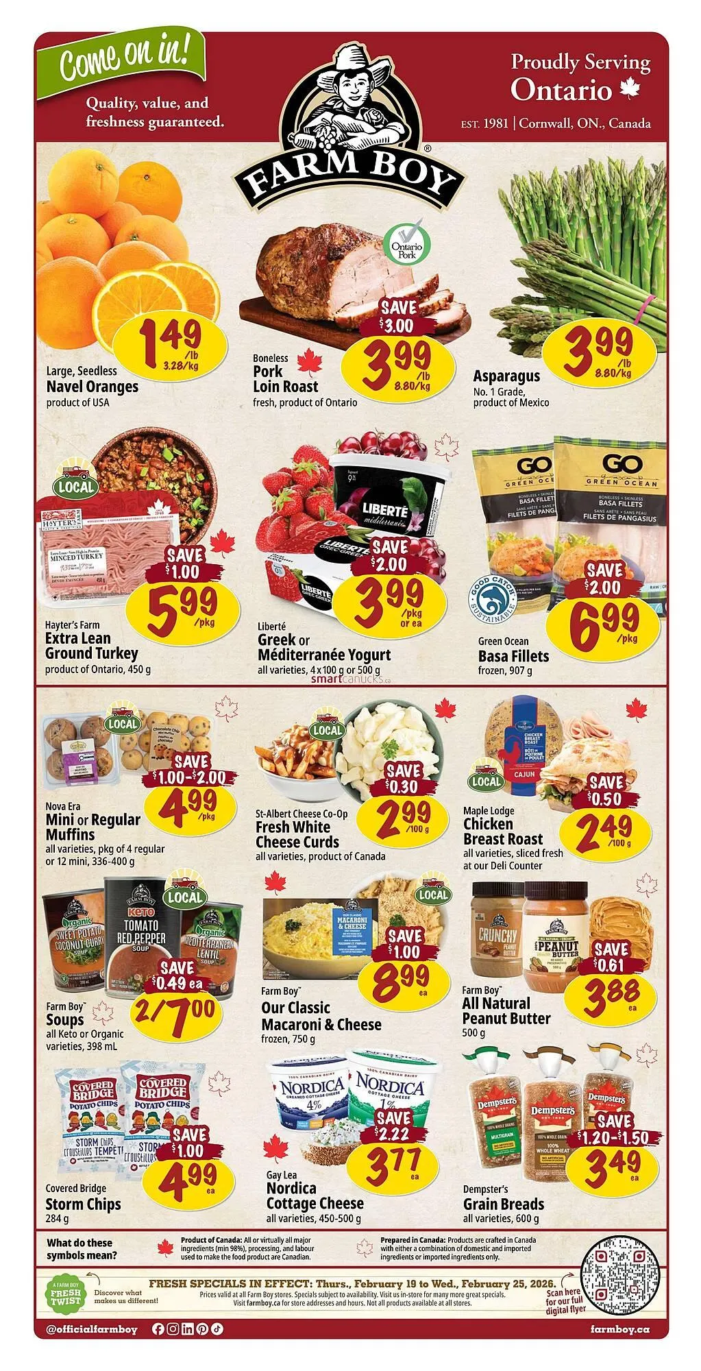 Farm Boy flyer from February 19 to February 25 2026 - flyer page 1