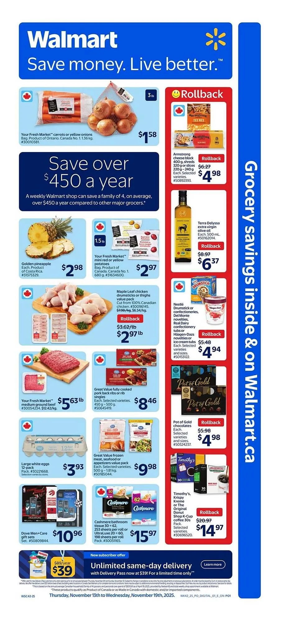 Walmart flyer from November 13 to November 19 2025 - flyer page 1