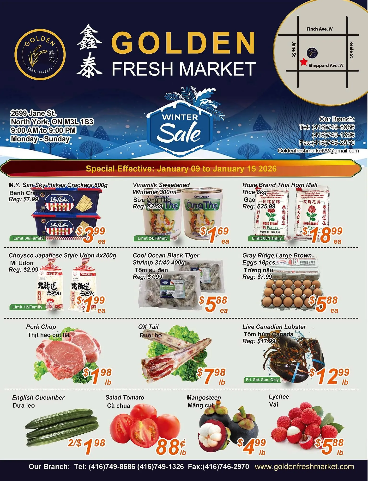 Golden Fresh Market flyer from January 9 to January 15 2026 - flyer page 1
