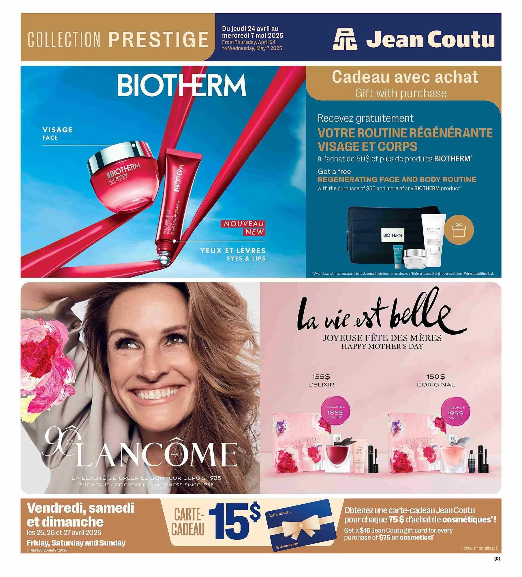 Jean Coutu flyer from April 24 to April 30 2025 - flyer page 1