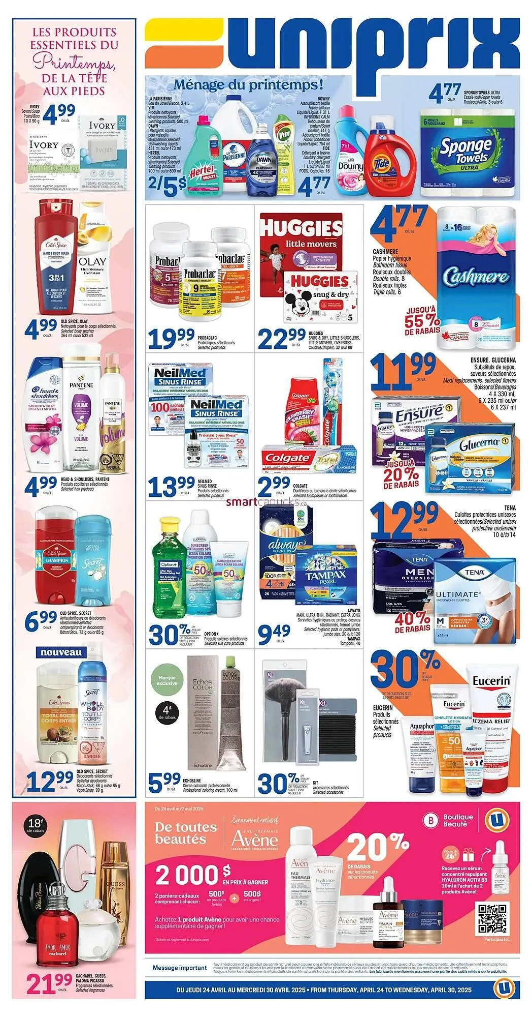 Uniprix flyer from April 24 to April 30 2025 - flyer page 1