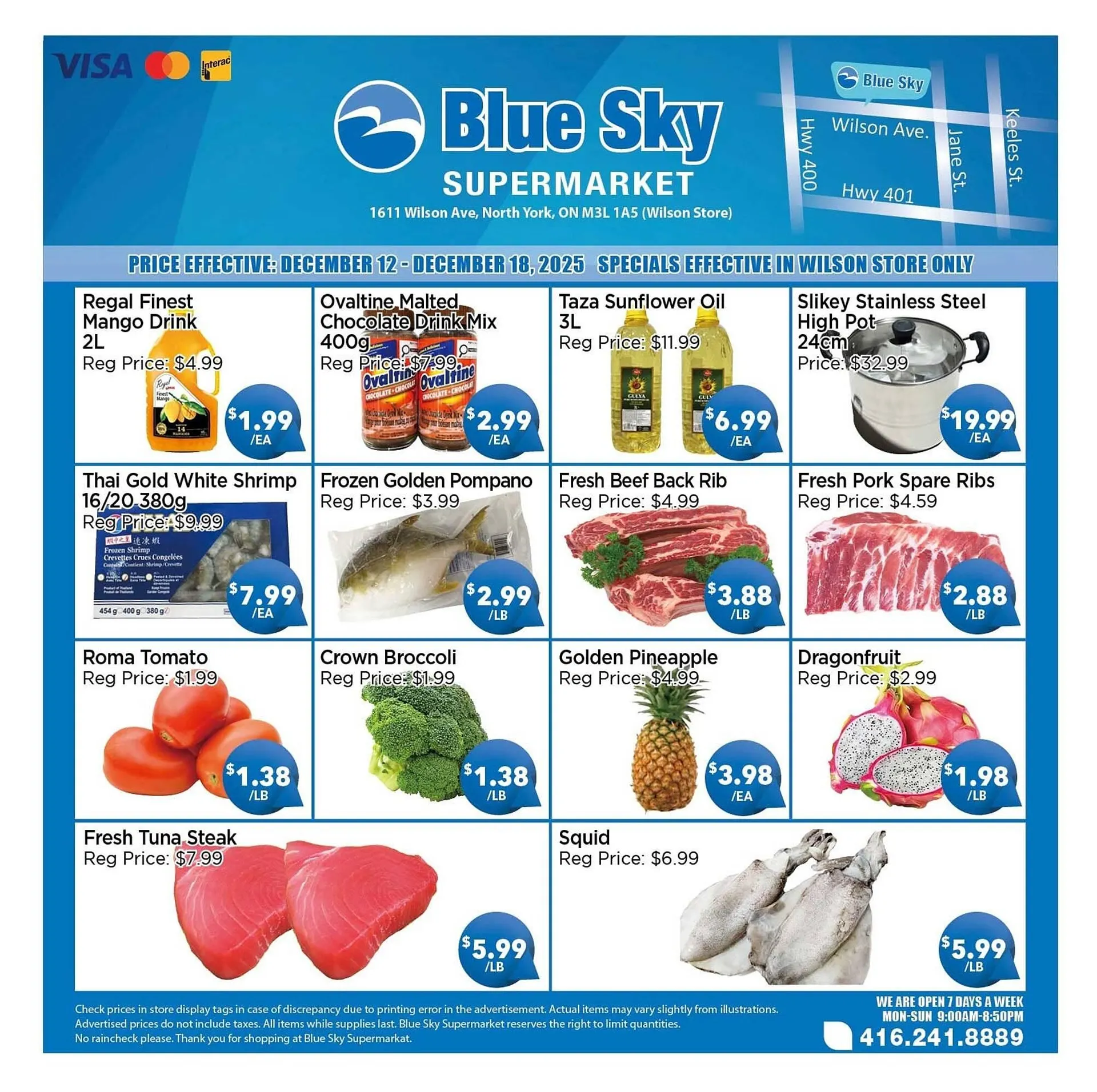 Blue Sky Supermarket flyer from December 12 to December 18 2025 - flyer page 1