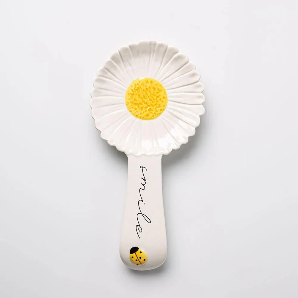 Boston Warehouse Shaped 'Daisy' Ceramic Spoon Rest