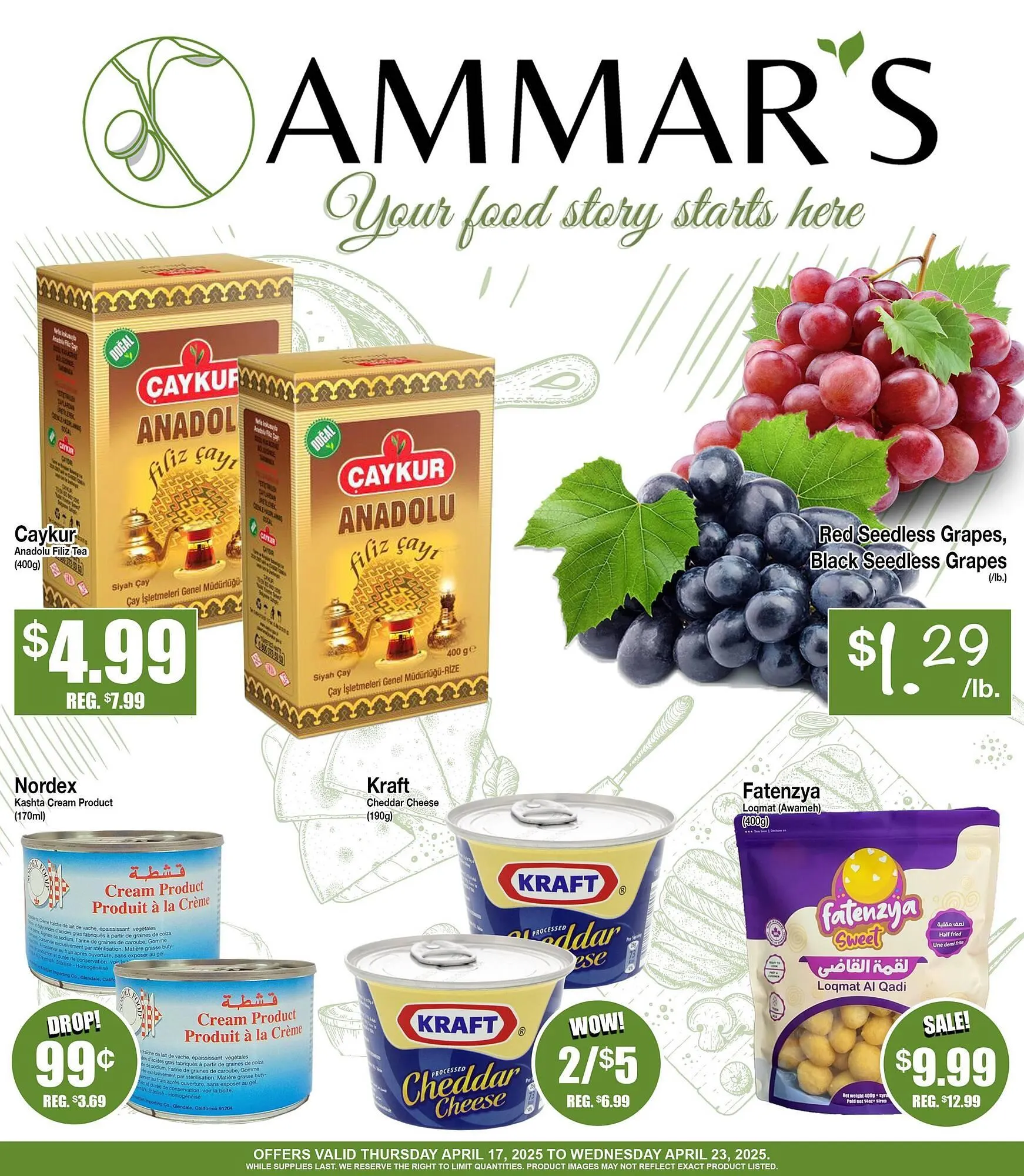 Ammar's Halal Meats flyer from April 17 to April 23 2025 - flyer page 1