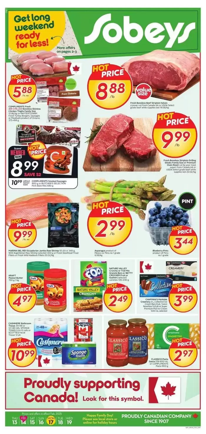 Sobeys Weekly ad from February 13 to February 19 2025 - flyer page 1