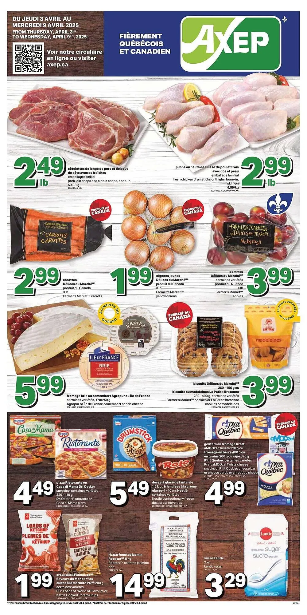 Axep flyer from March 31 to April 14 2025 - flyer page 1