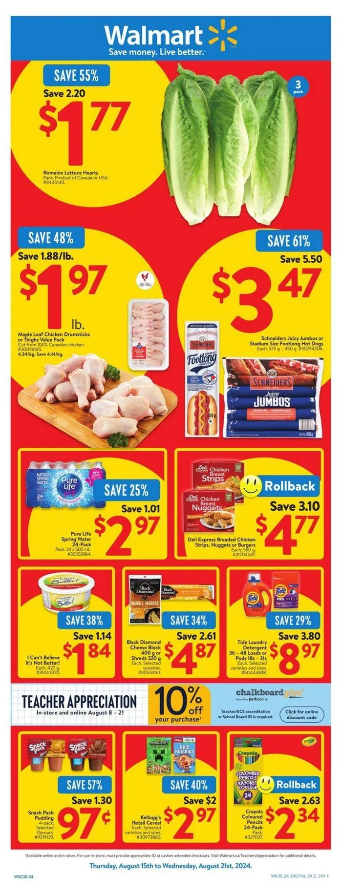 Walmart flyer from August 15 to August 21 2024 - flyer page 1