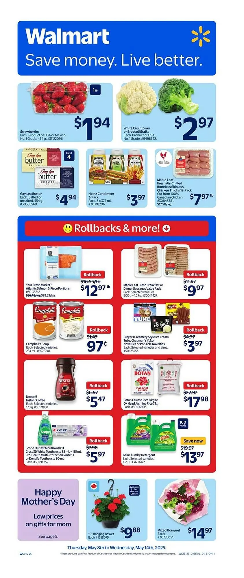 Walmart flyer from May 8 to May 14 2025 - flyer page 1