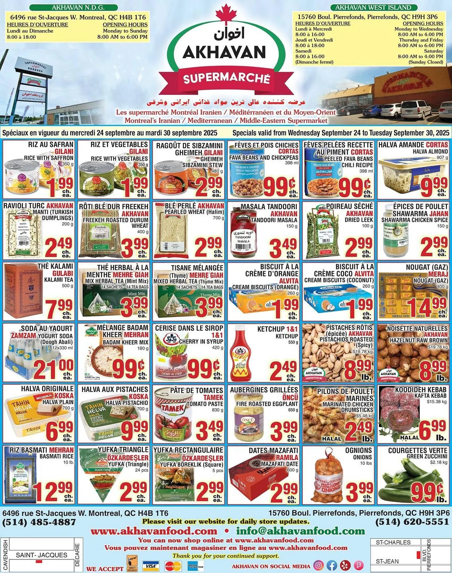 Akhavan flyer from September 24 to September 30 2025 - flyer page 1