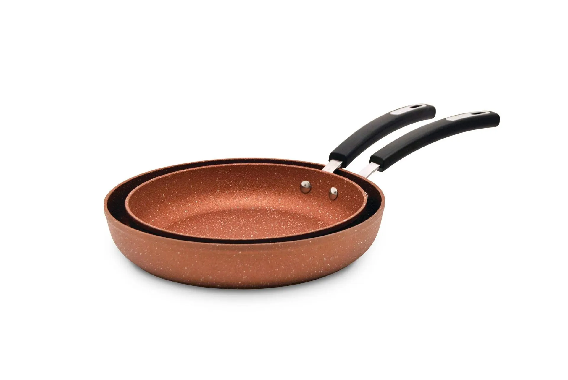 Heritage The Rock Non-Stick Frying Pan, Dishwasher & Oven Safe, Copper, 2-pk, 9.4-in & 11-in