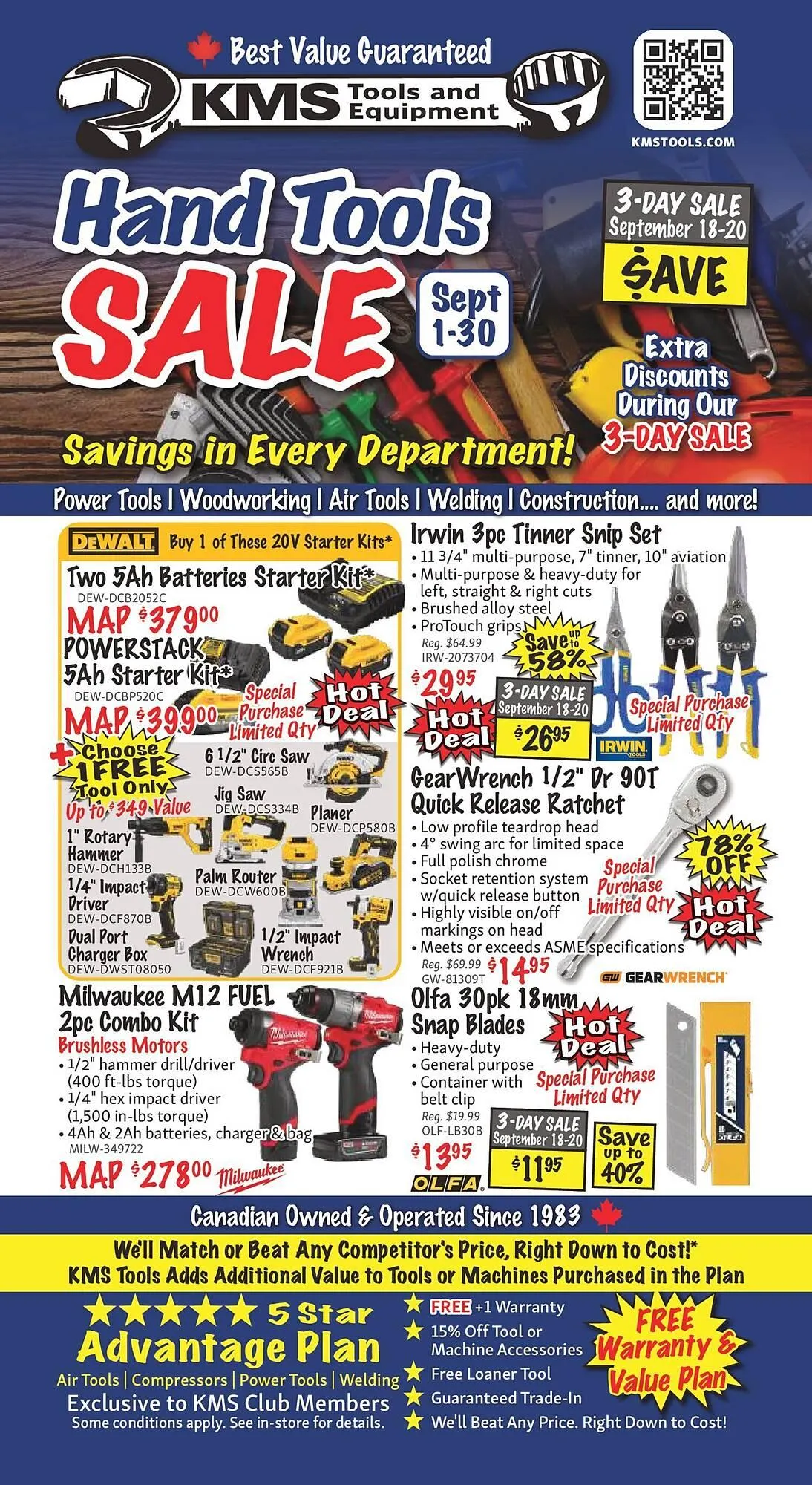KMS Tools flyer from September 1 to September 15 2025 - flyer page 1
