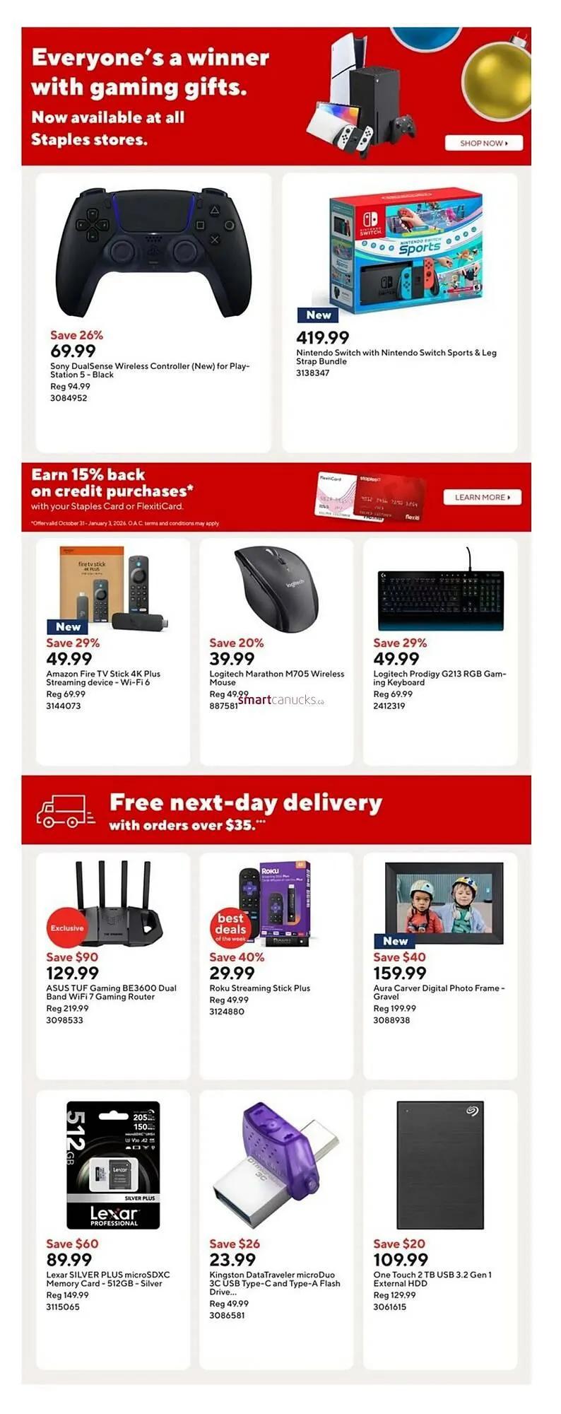 Staples flyer from December 5 to December 11 2025 - flyer page 13
