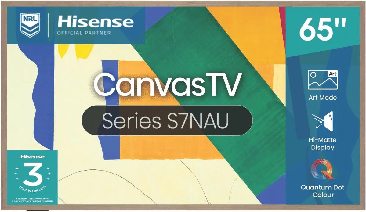 Hisense 65" Canvas S7NAU 4K QLED Smart TV 2024