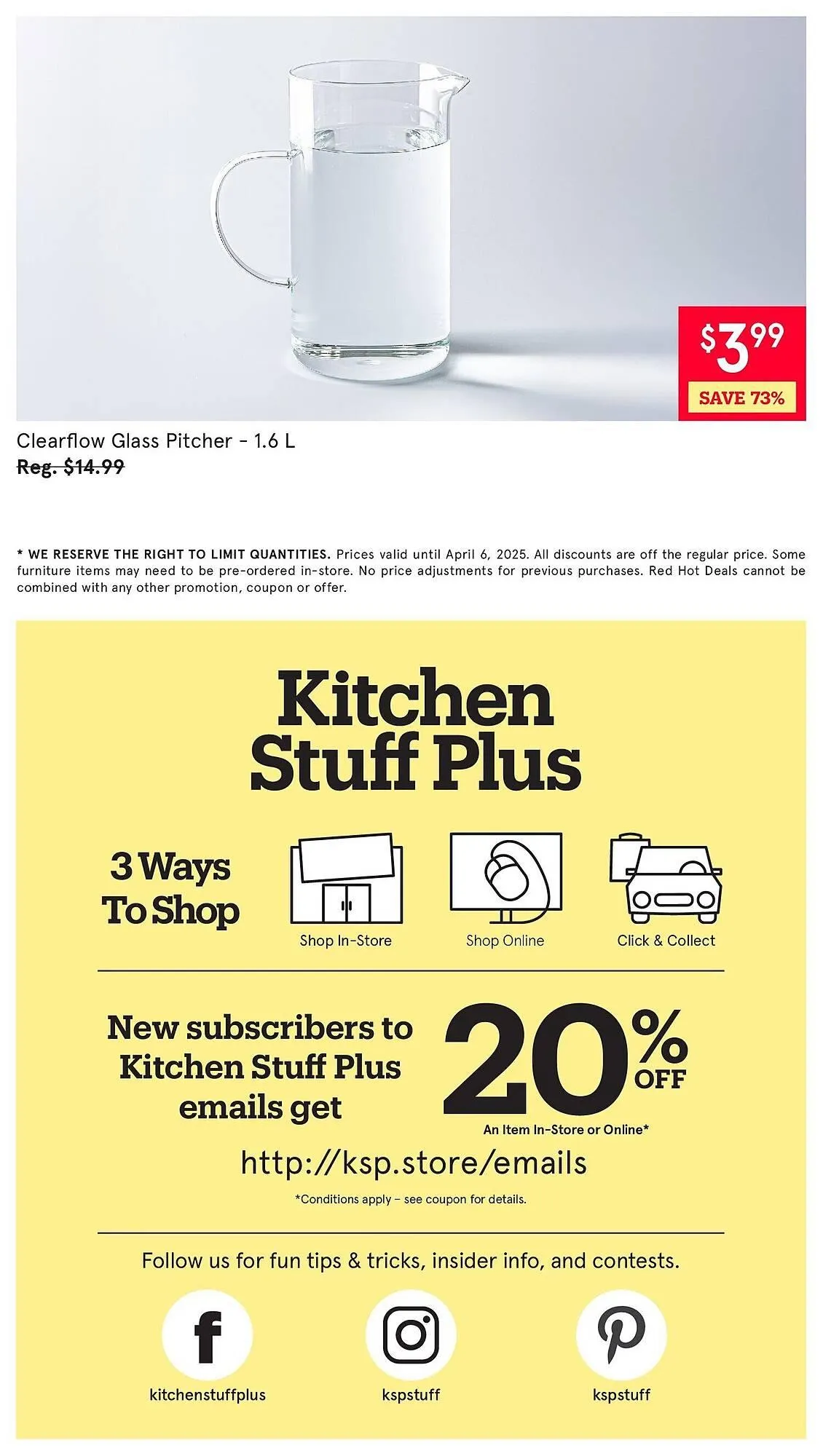 Kitchen Stuff Plus flyer from March 31 to April 7 2025 - flyer page 7