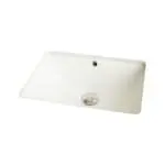 19-inch W x 14-inch D Rectangular Undermount Sink in Biscuit with Glaze Finish in Brushed Nickel