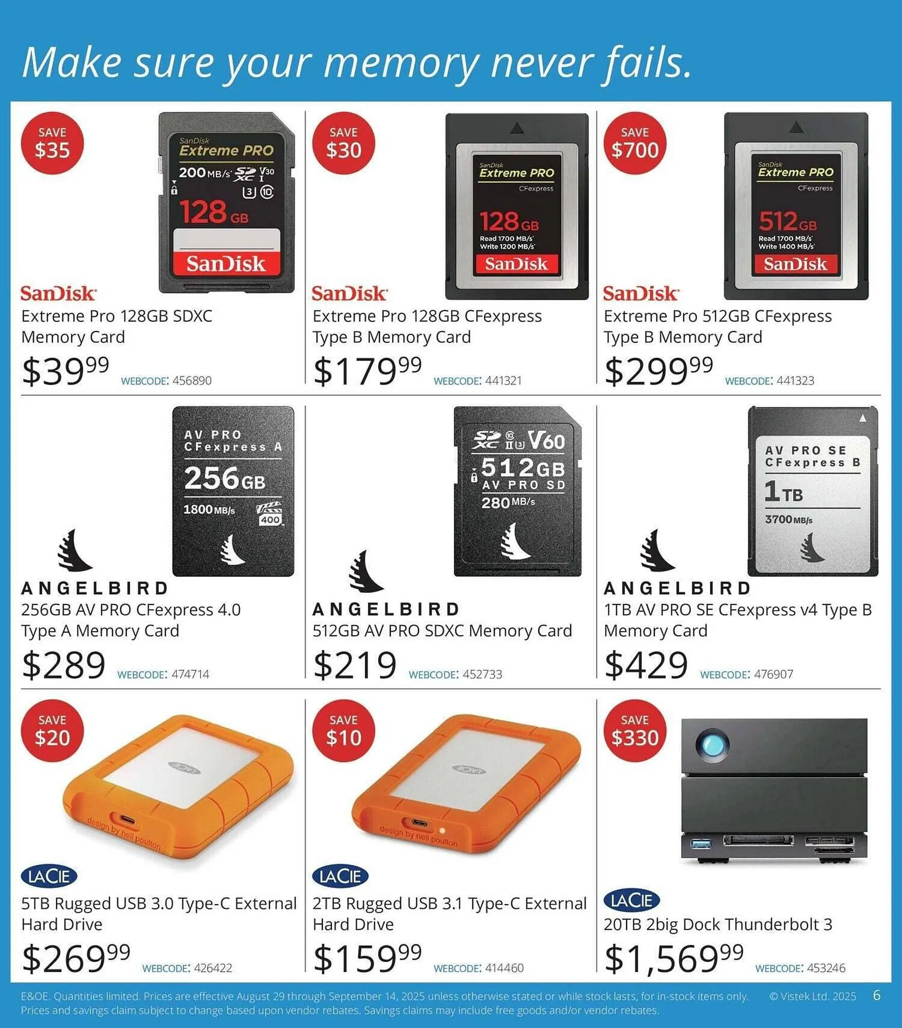 Vistek flyer from August 28 to September 25 2025 - flyer page 6