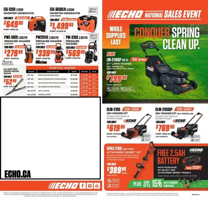 Save Up To 20% from March 3 to July 31 2025 - flyer page 2