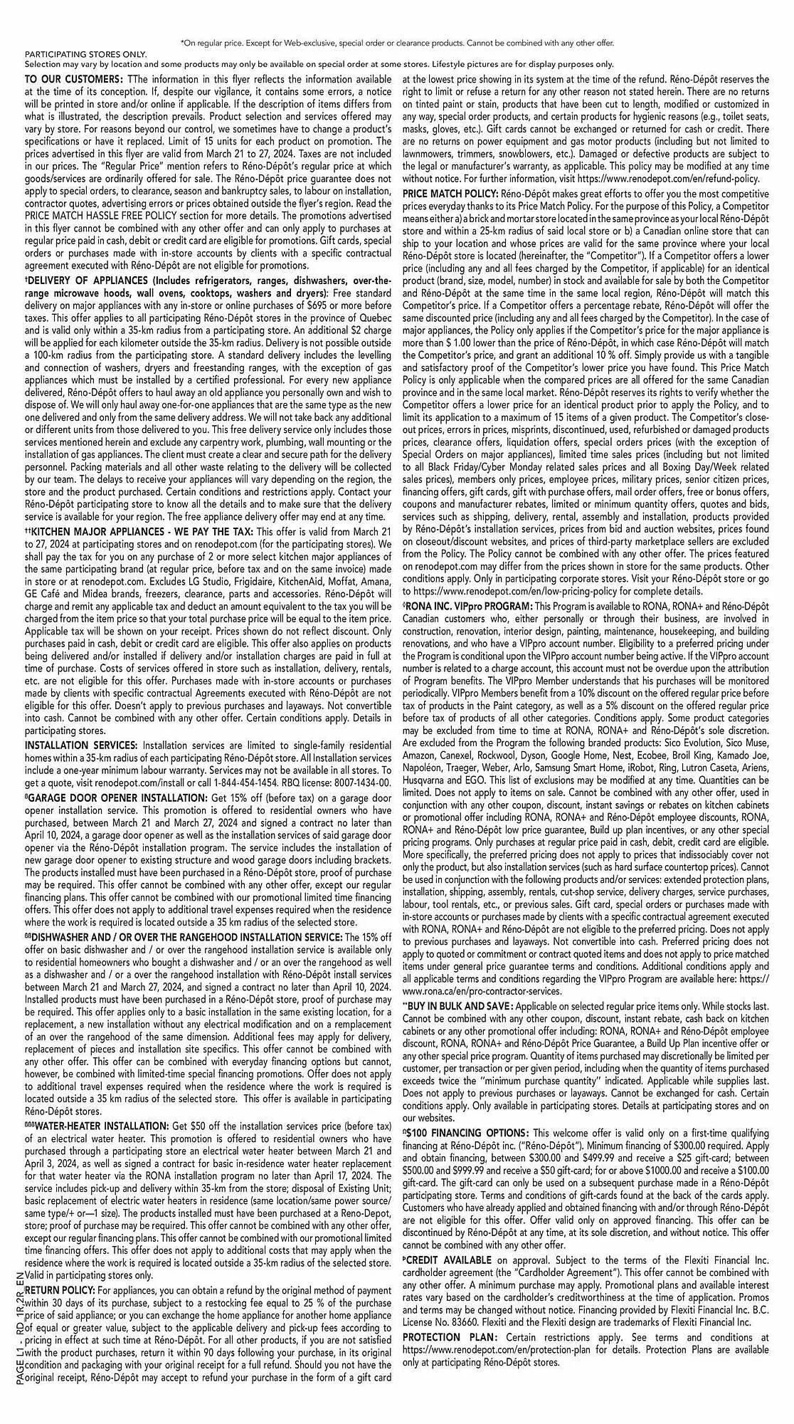 Réno Dépôt flyer from March 21 to April 4 2024 - flyer page 20