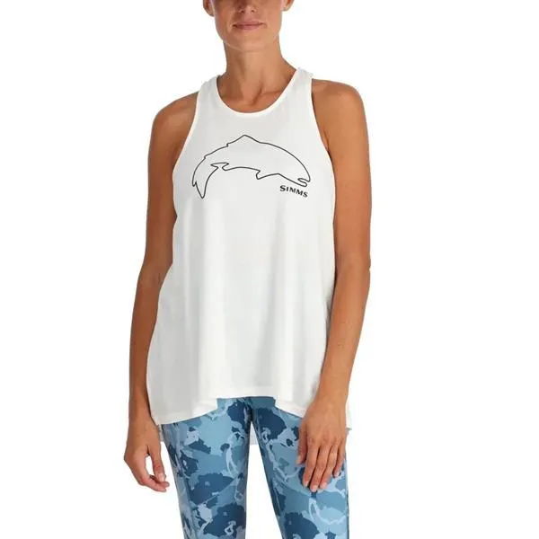 Women's Trout Outline Tank Top