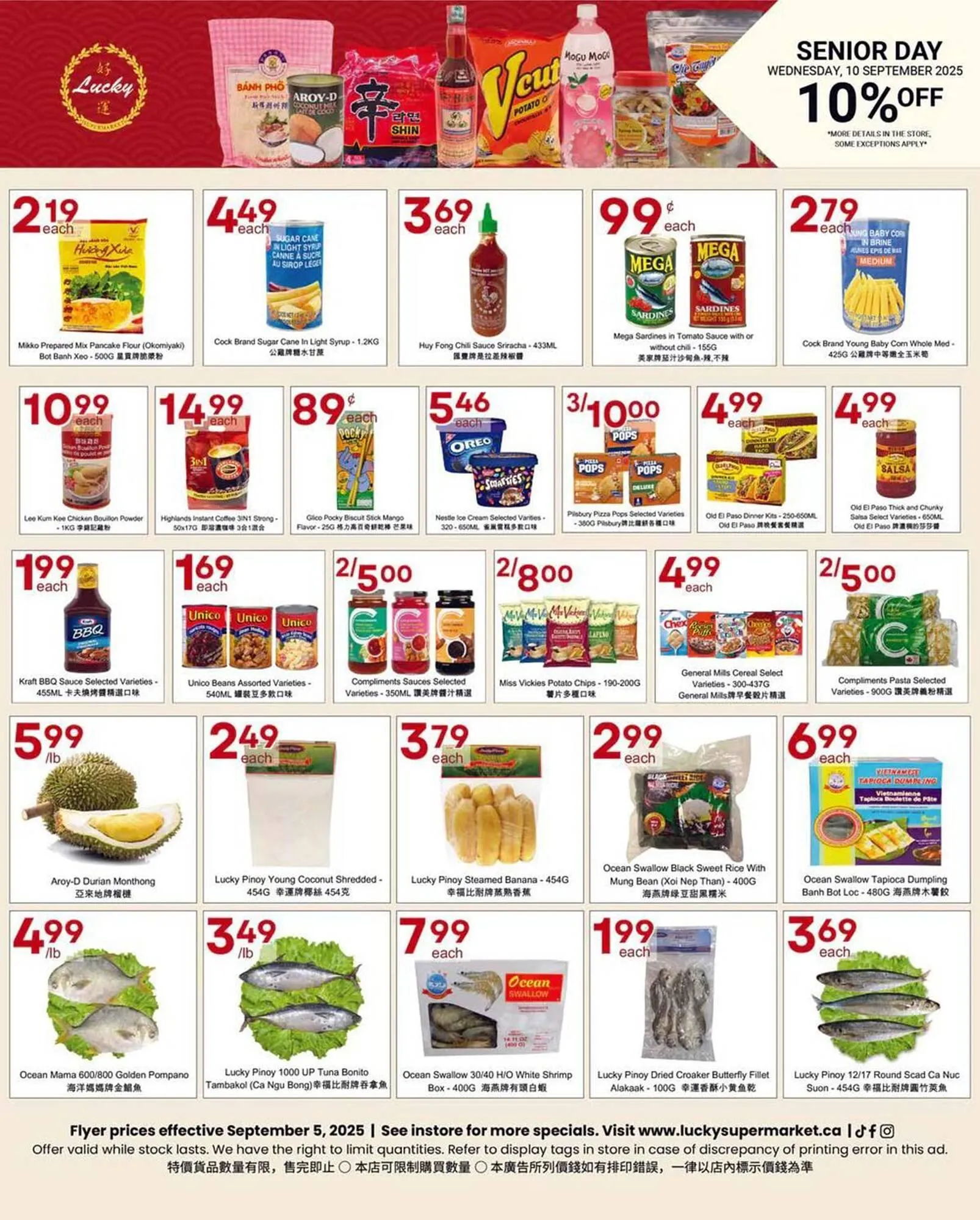 Lucky Supermarket flyer from September 5 to September 11 2025 - flyer page 1