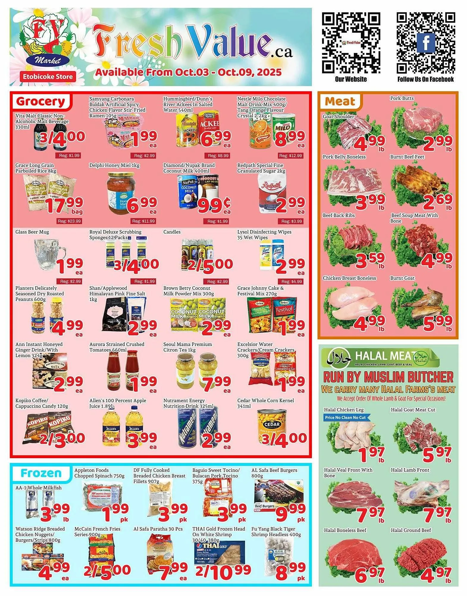 Fresh Value flyer from October 3 to October 10 2025 - flyer page 1