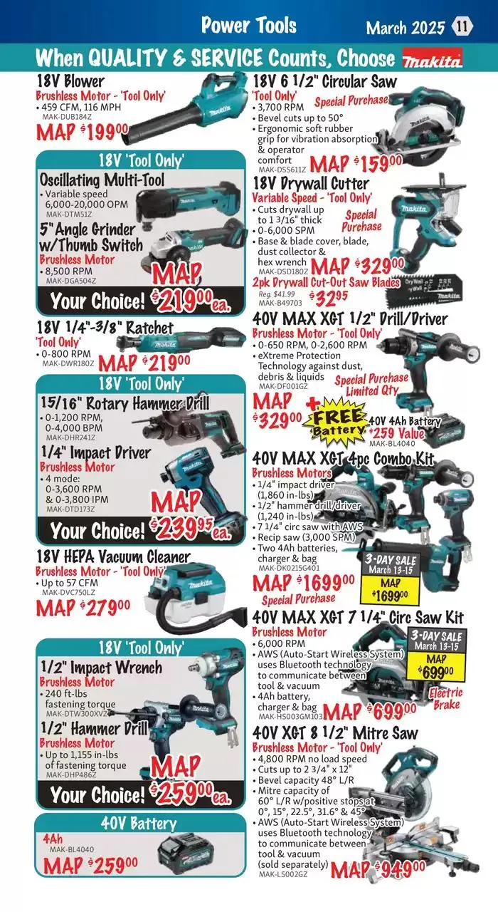 KMS Tools from March 13 to March 31 2025 - flyer page 11