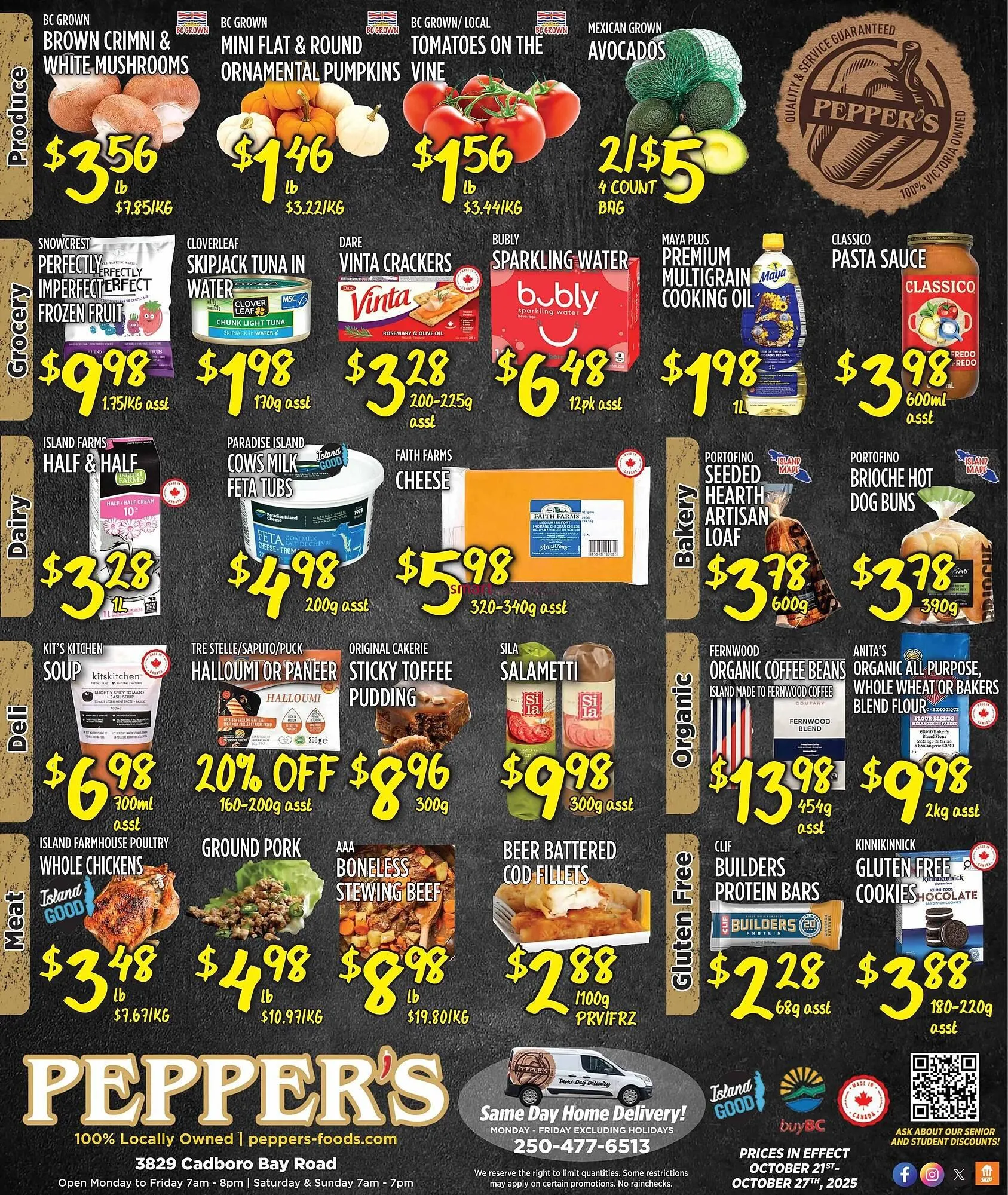 Pepper's Foods flyer from October 21 to October 27 2025 - flyer page 1