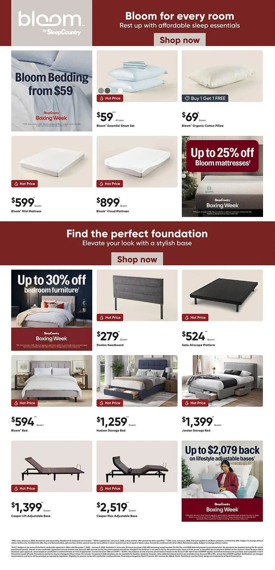 Sleep Country flyer from December 29 to January 6 2026 - flyer page 4