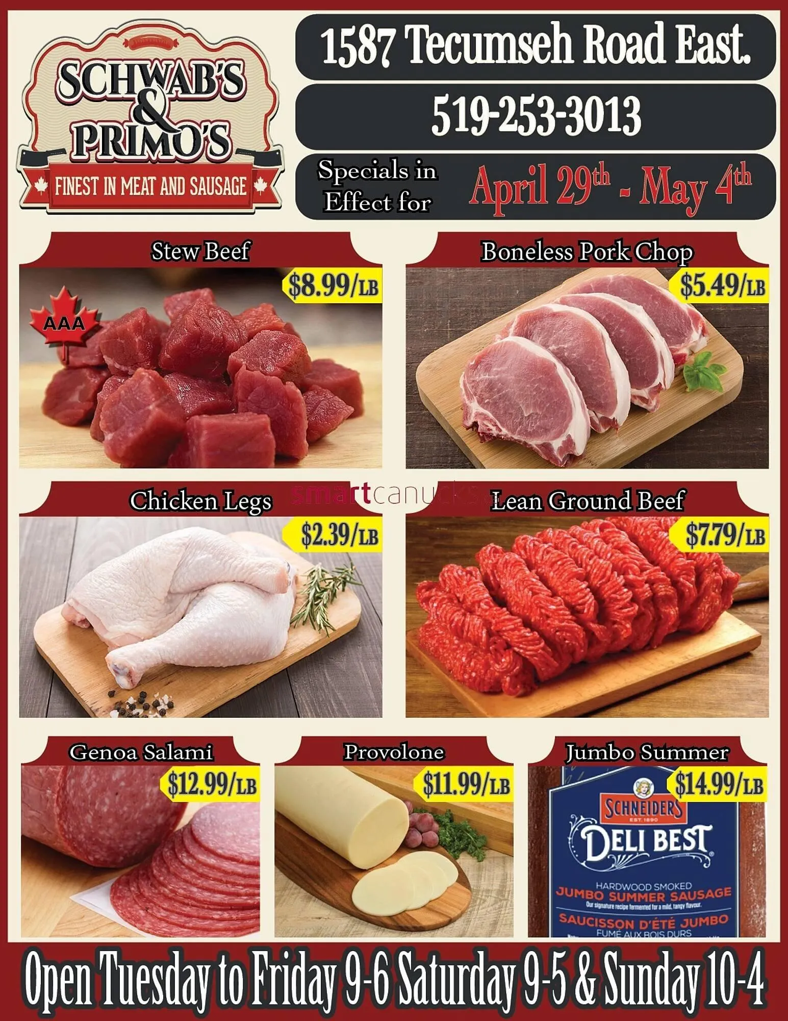 Schwabs & Primos flyer - 1