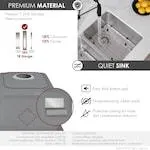 Dual-Mount 29" Stainless Steel Double Bowl Kitchen Sink