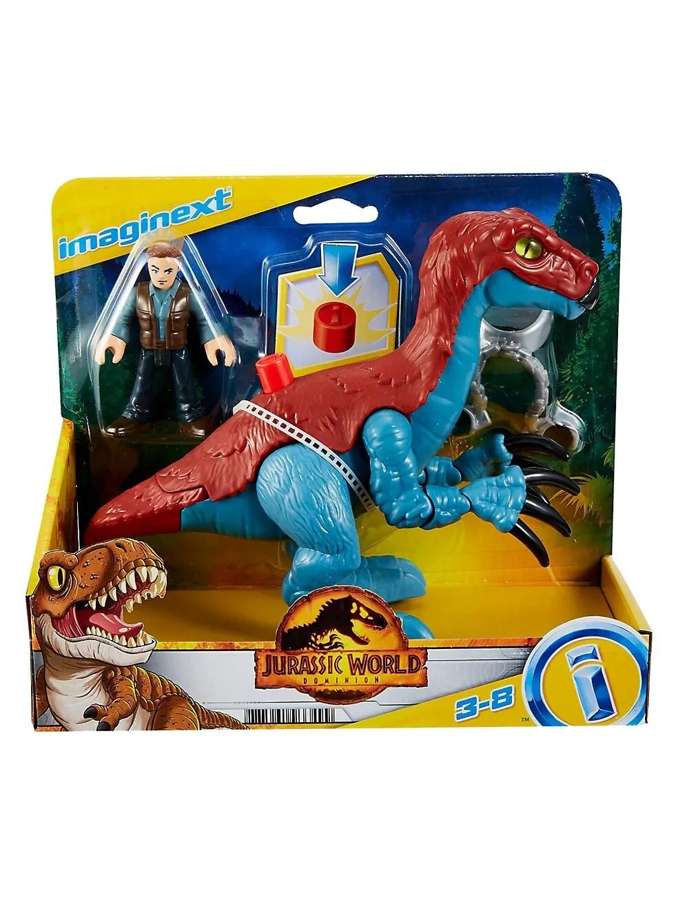 Fisher-Price x Imaginext Jurassic World Therizinosaurus and Owen Set