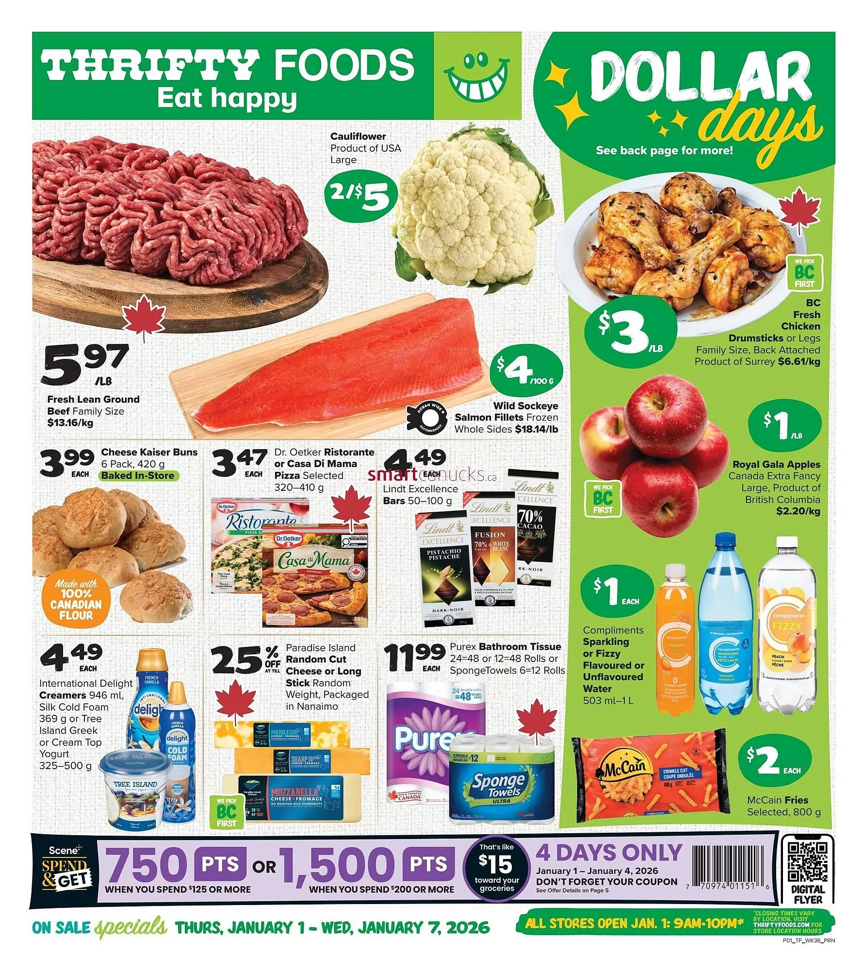 Thrifty Foods flyer from January 1 to January 7 2026 - flyer page 1