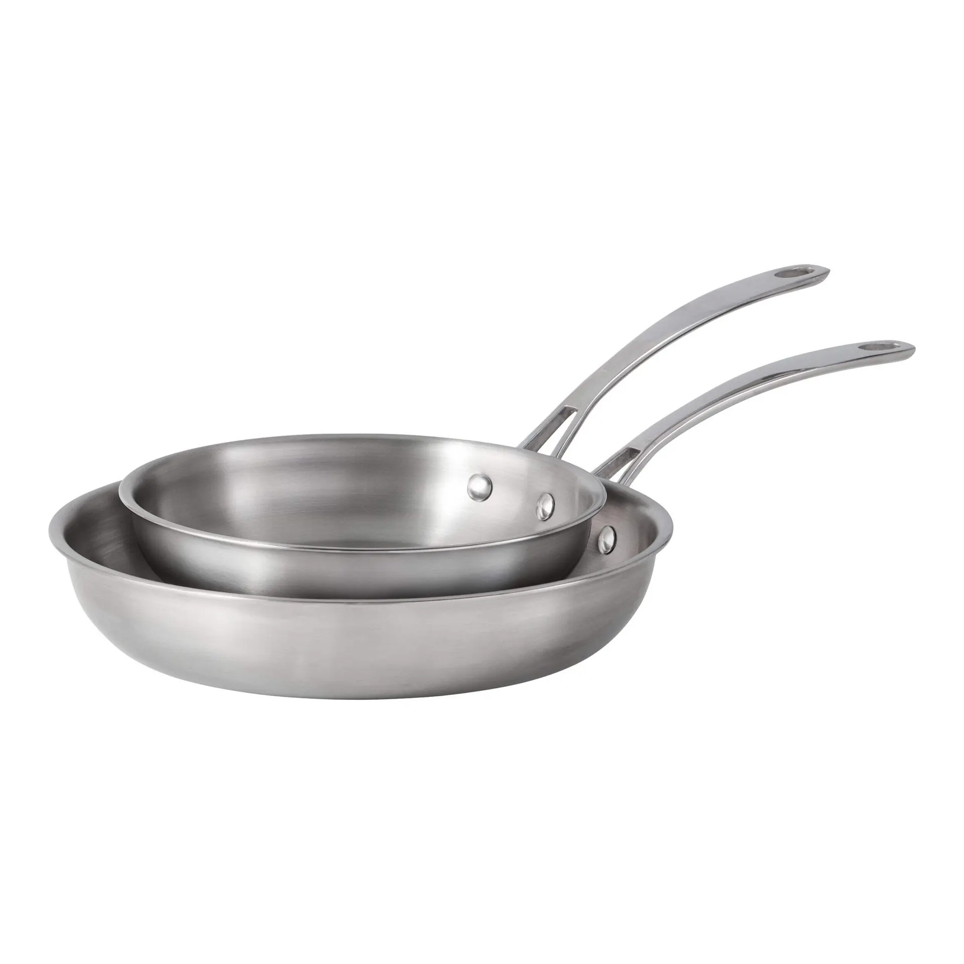 Lagostina 3-Ply Commercial Clad Stainless Steel Skillet Set, 2-pk, 20-cm & 26-cm