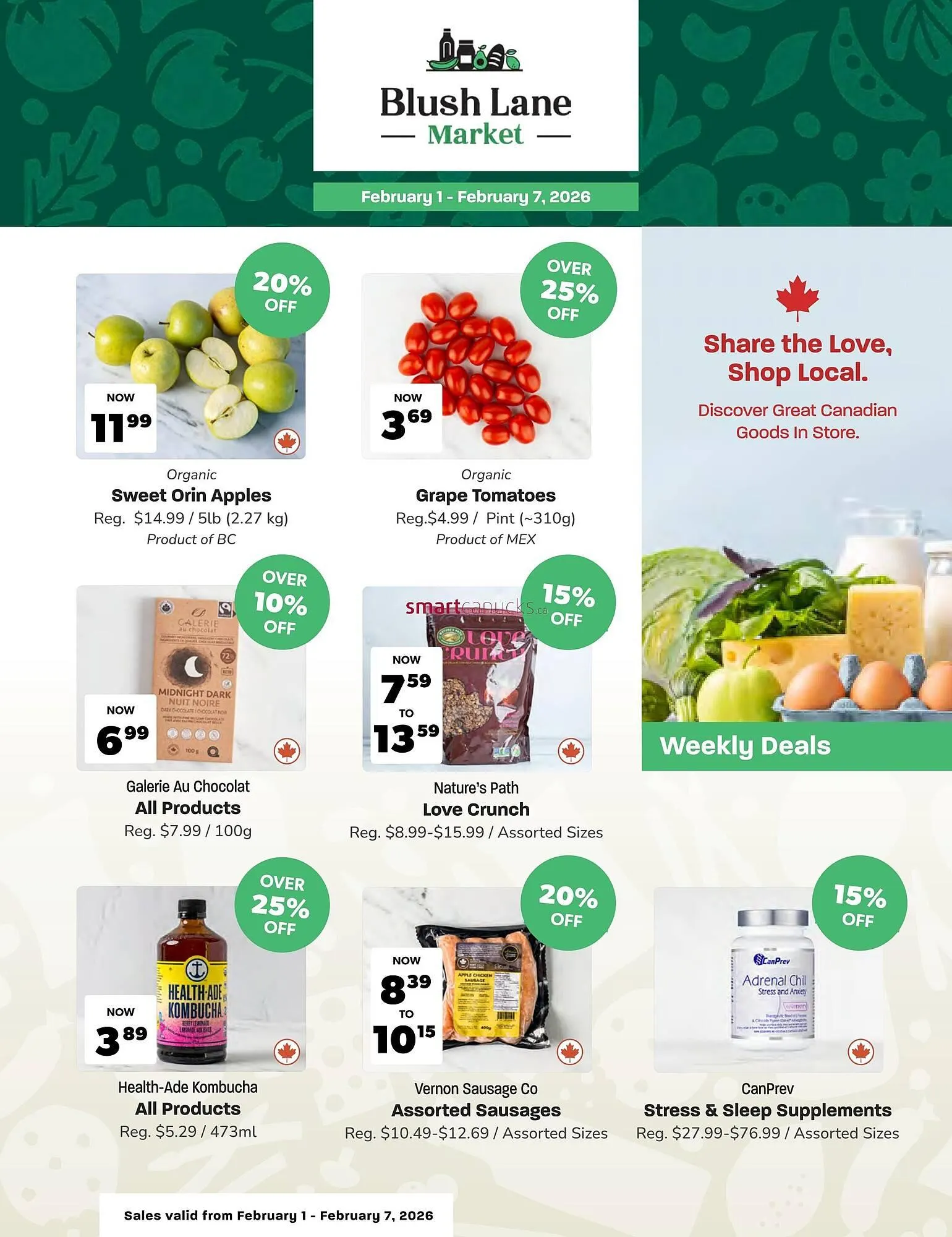 Blush Lane Organics flyer from February 1 to February 7 2026 - flyer page 1