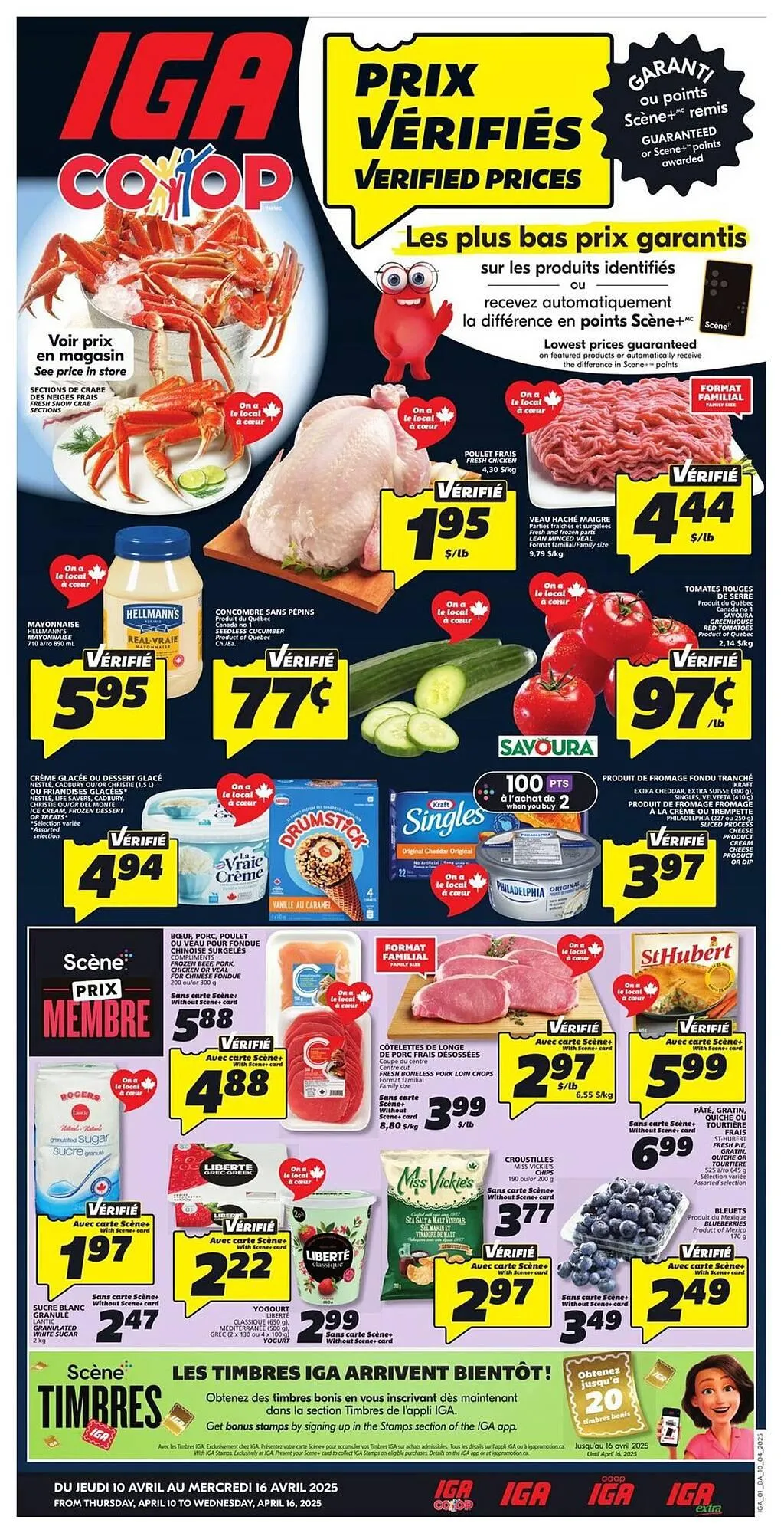 IGA flyer from April 10 to April 23 2025 - flyer page 1