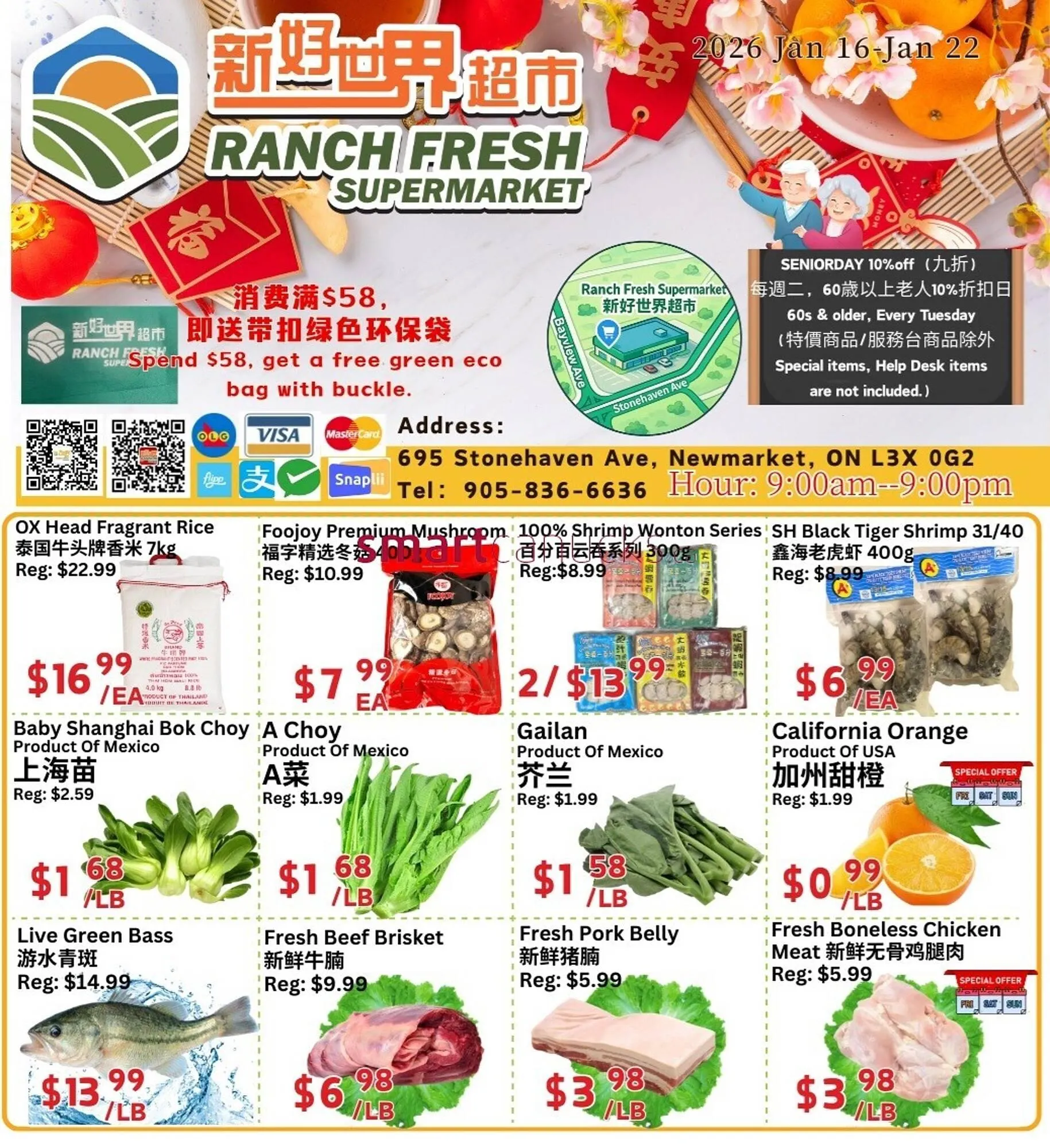 Ranch Fresh Supermarket flyer from January 16 to January 22 2026 - flyer page 1