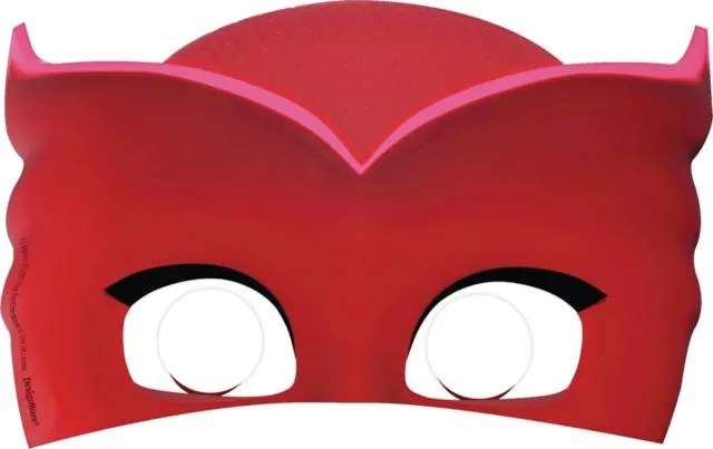 PJ Masks Catboy/Owlette/Gekko Half Face Mask, Red/Green/Blue, One Size, 8-pk, Wearable Costume Accessories for Birthdays/Halloween