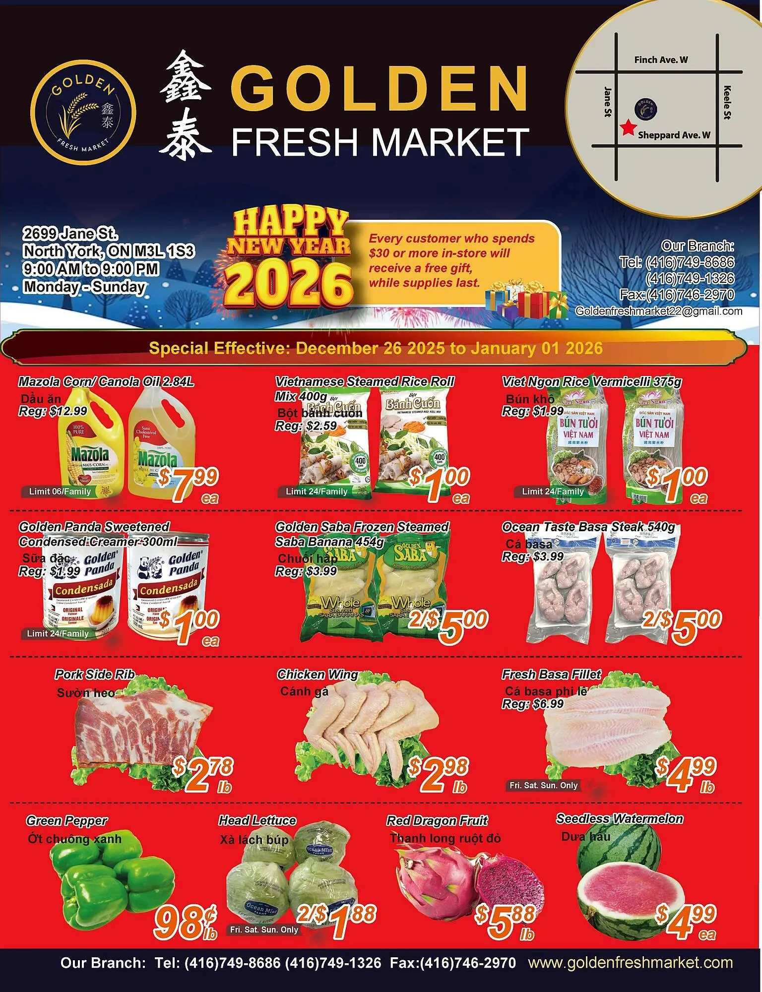 Golden Fresh Market flyer from December 26 to January 1 2026 - flyer page 1