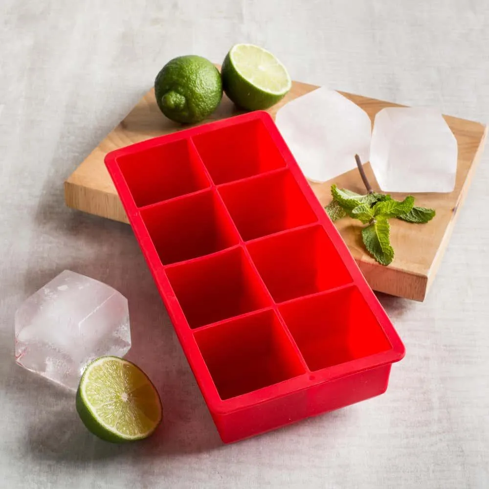 KSP Colour Splash Silicone Jumbo Ice Cube Tray (Red)