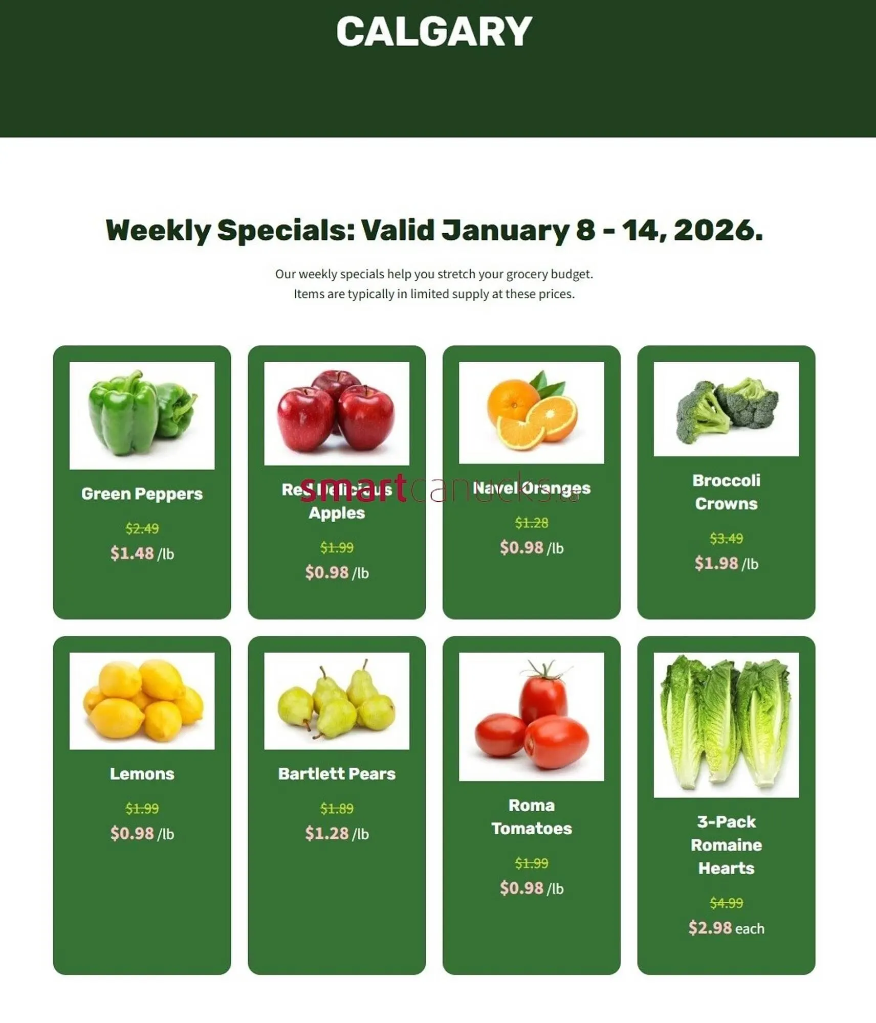 H&W Produce flyer from January 8 to January 14 2026 - flyer page 1