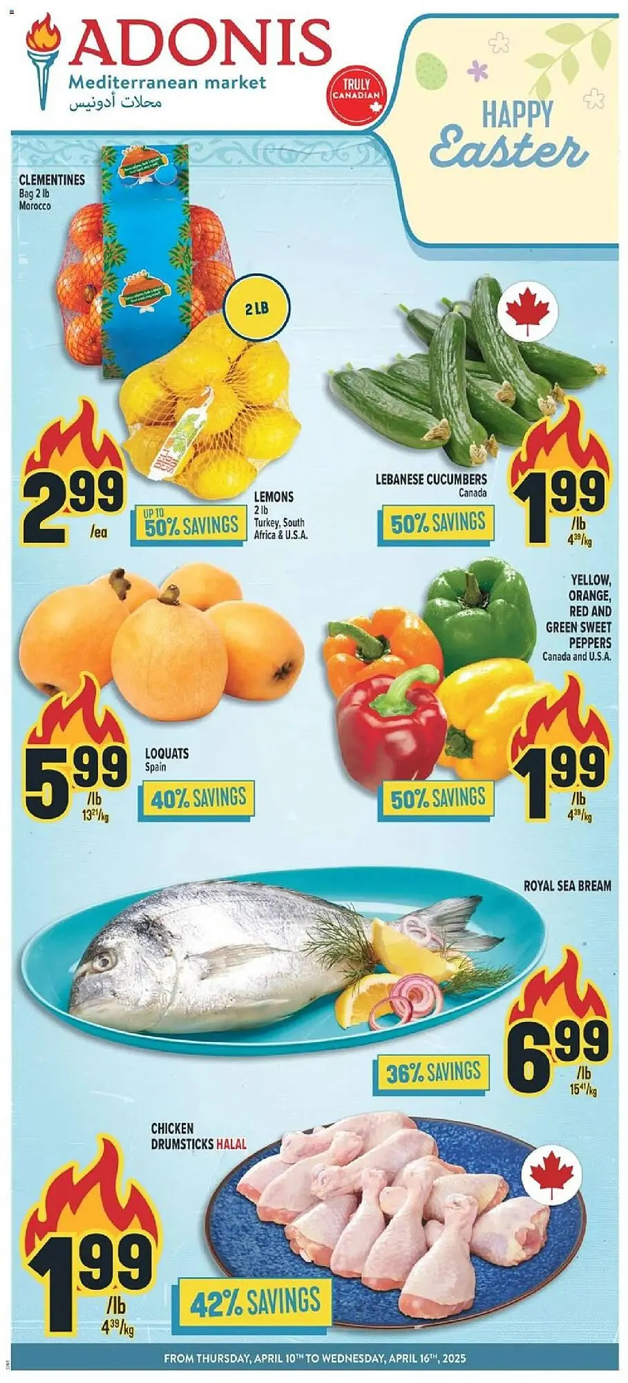 Marché Adonis flyer from April 10 to April 16 2025 - flyer page 1