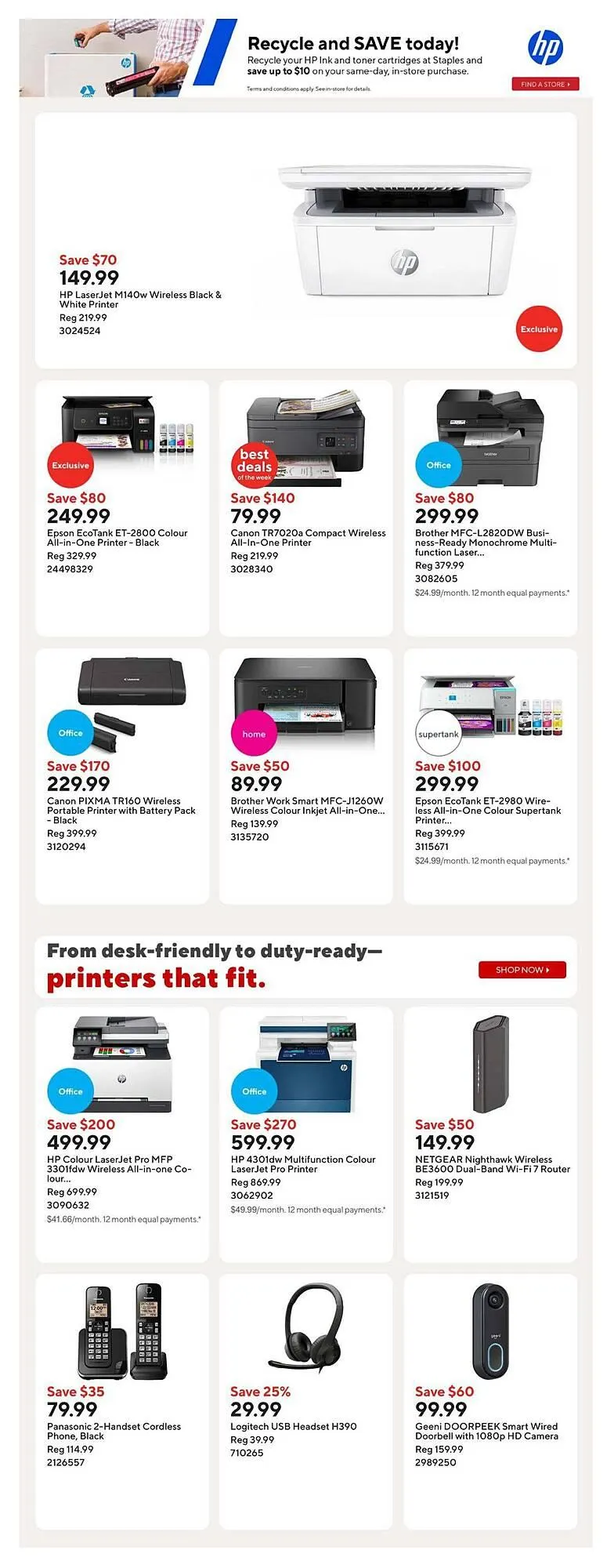 Staples flyer from January 23 to January 30 2026 - flyer page 13