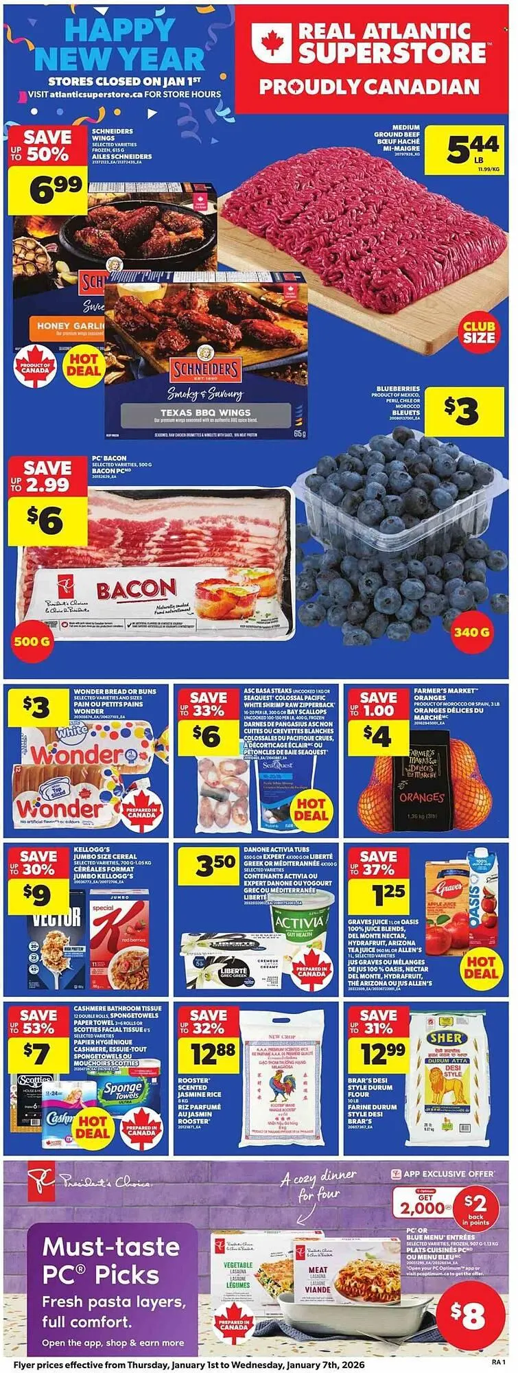 Atlantic Superstore flyer from January 1 to January 7 2026 - flyer page 1