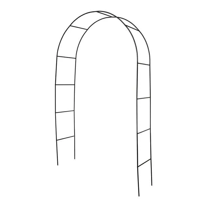 Lotus Black Steel Garden Arch