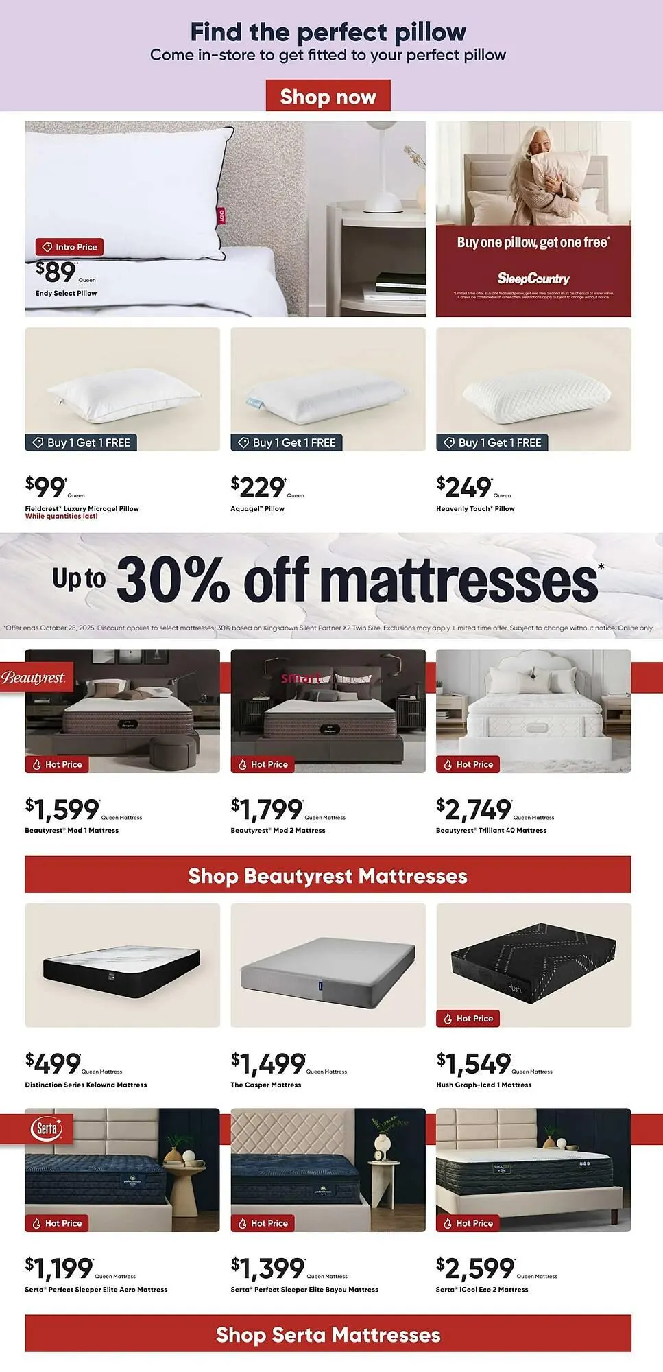 Sleep Country flyer from October 23 to October 29 2025 - flyer page 2