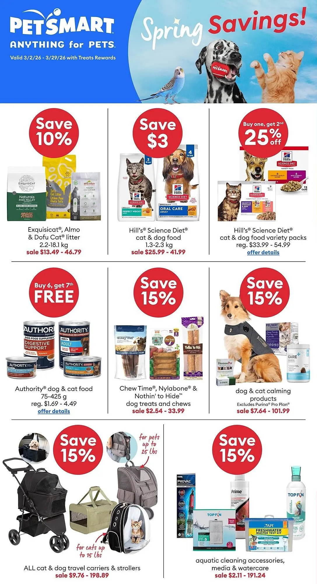 Petsmart flyer from March 2 to March 29 2026 - flyer page 1