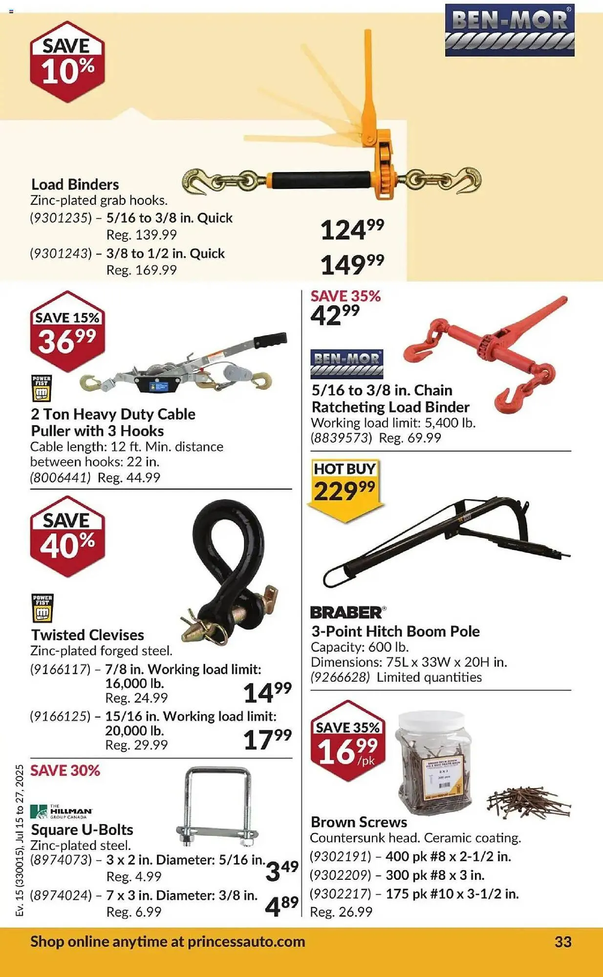 Princess Auto flyer from July 15 to July 27 2025 - flyer page 39