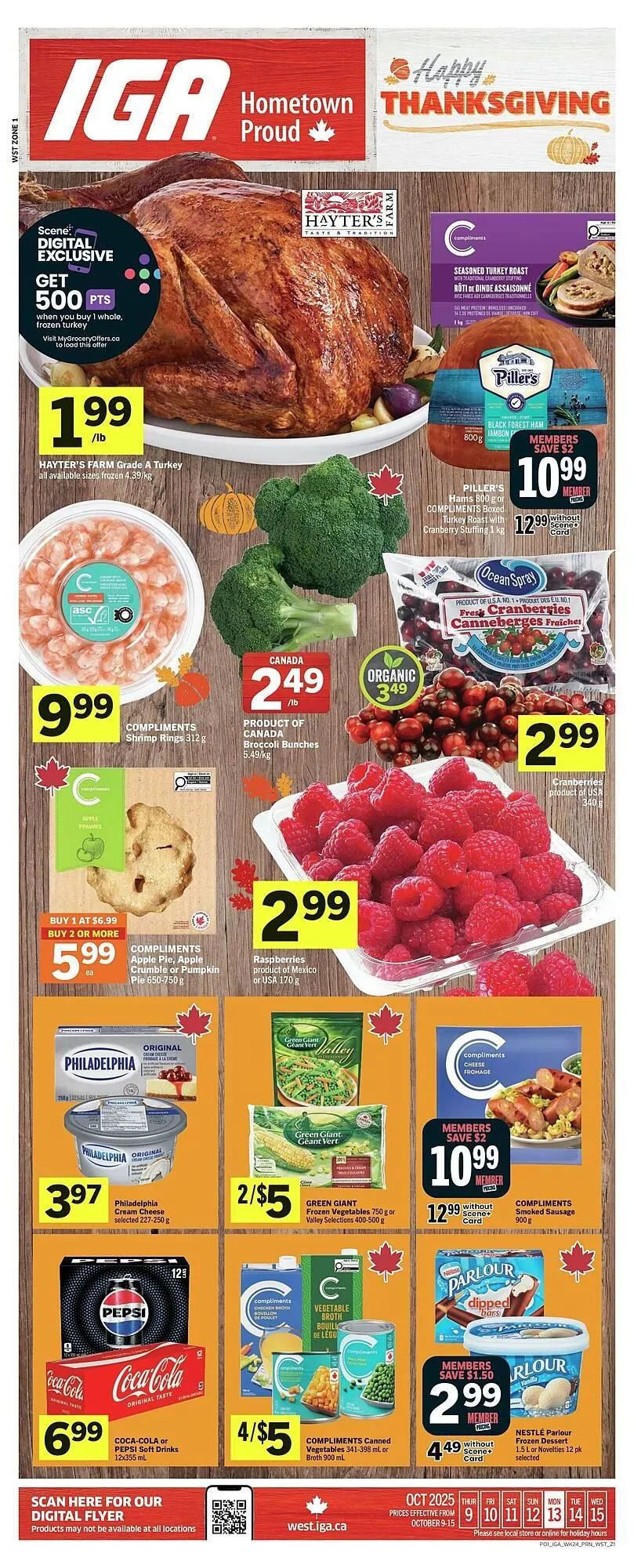 IGA flyer from October 9 to October 23 2025 - flyer page 1