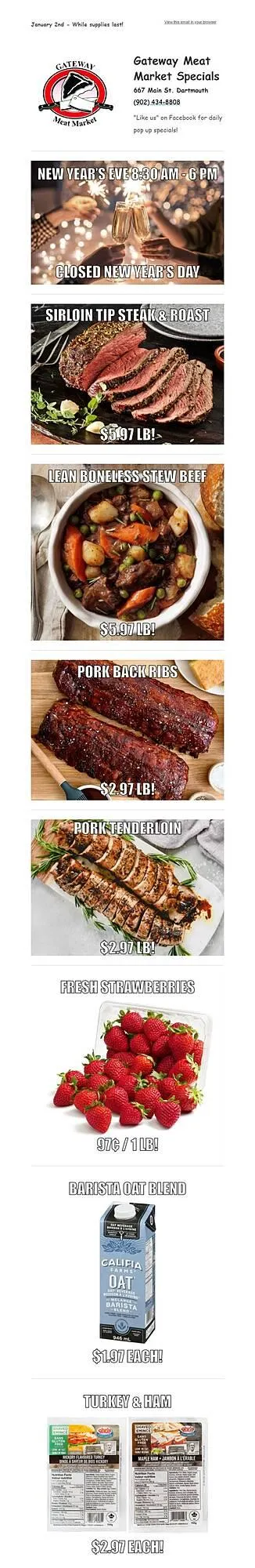 Grocery Gateway flyer from January 1 to January 7 2026 - flyer page 1