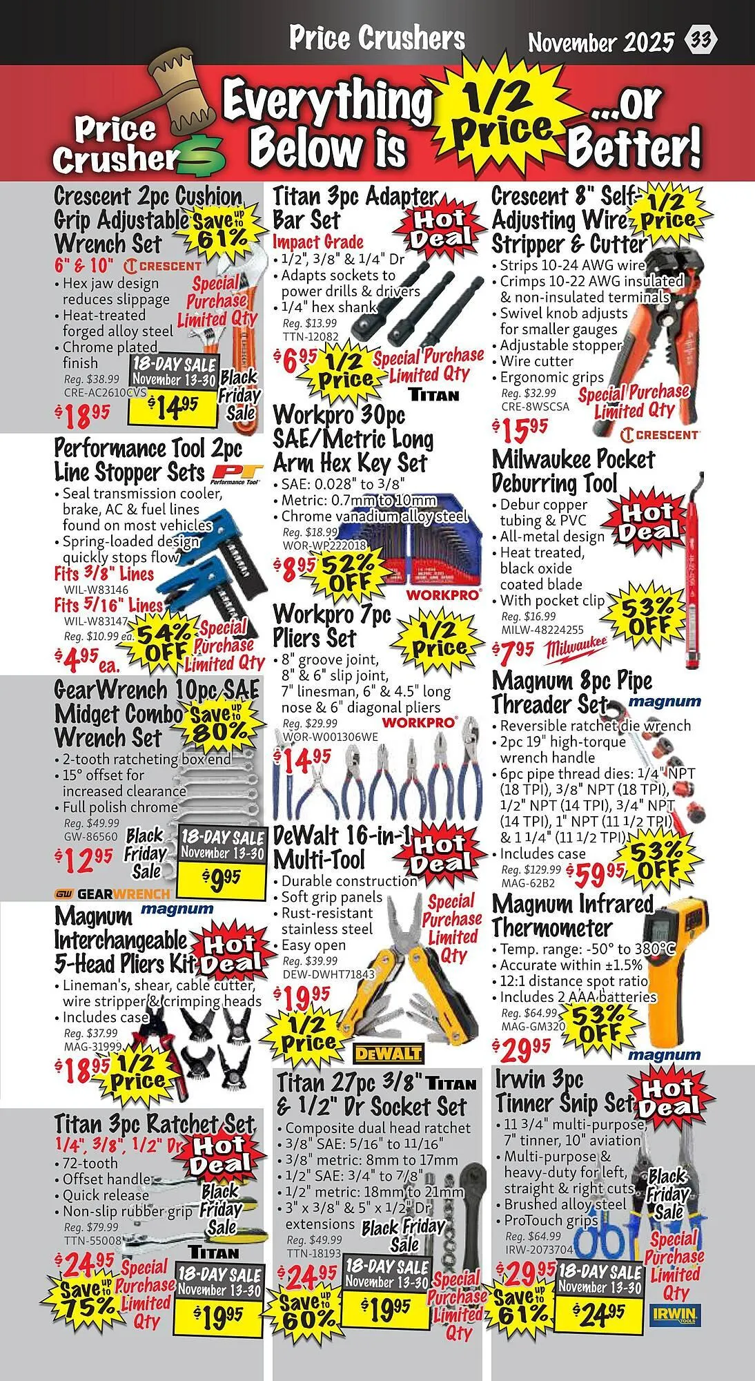 KMS Tools flyer from November 1 to November 30 2025 - flyer page 33